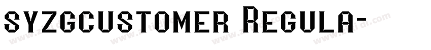 syzgcustomer Regula字体转换